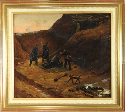 Étienne BERNE- BELLECOUR (1838-1910): "Artillerie de siège 1…