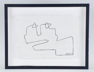 Cat KLerks (XX), Abstrait, signé (en bas à droite), encre su…