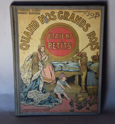 un vieux livre pour enfants avec l'illustration d'une femme et d'un enfant