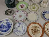 many plates and bowls on the table together