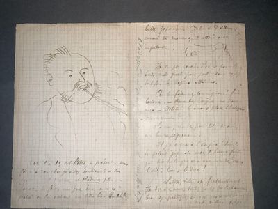 un vieux livre sur lequel figure le dessin d'un homme en train de se brosser les dents