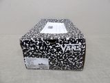 a black and white box with a black and white design on it