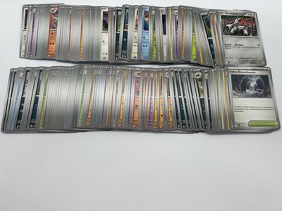 the cards are all different colors and sizes of each card