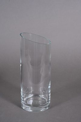 the glass is empty and ready to be used as a vase