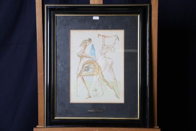 une image représentant un dessin d'une femme à cheval, dans un cadre