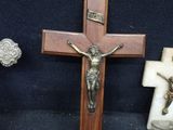 a wooden cross with a crucifix on it