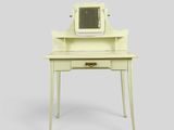 an image of a desk with a mirror on top of it