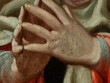 an image of a painting of a woman holding her hands together