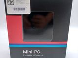 a black box with a red, blue, and white design on it