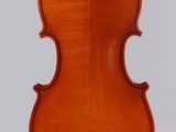 an old violin with a wooden back and a long neck