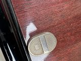 a close up of a door handle on a car