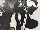 un dessin en noir et blanc représentant un homme coiffé d'un chapeau