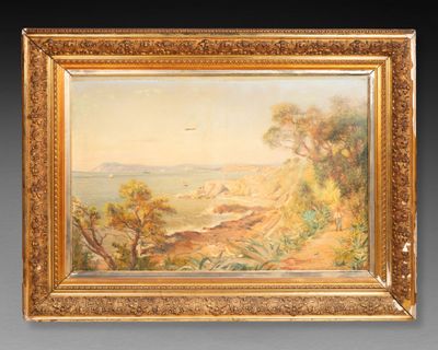 Paul MALLET (1845-1911). Côte méditerranéenne Huile sur toil…