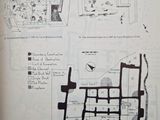 a book with a drawing of a plan of a building