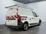 a white van with a red stripe on the back of it