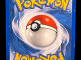 a pokemon card with a red and white ball on it