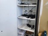 a refrigerator that has a bunch of wires in it