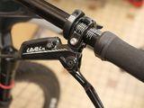 a close up of a bike handle with a handle bar