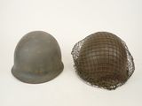 helmet and net on a white background