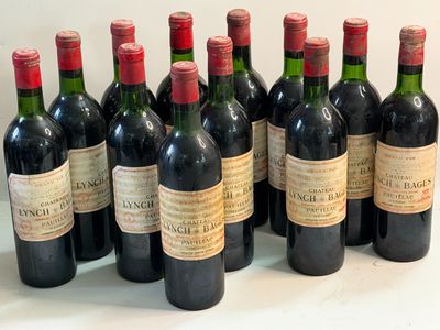 12 bouteilles Château LYNCH BAGES 1972 5ème GCC Pauillac (BG…