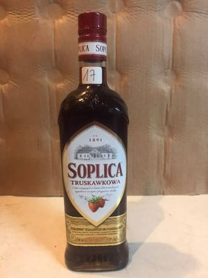 a bottle of liquor that is sitting on a table
