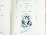 an open book with a picture of two children on it