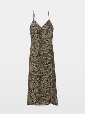 the leopard print slip dress