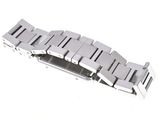 an image of a close up of a watch bracelet on a white surface
