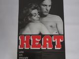 une affiche du film « Heat », avec les acteurs Paul Morris et Sylvia Miles