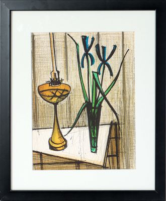 une image d'un tableau représentant un vase contenant des fleurs