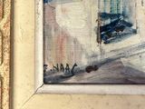 an image of a painting of a window with a view of a street