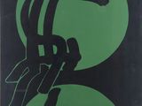 an image of a black and green poster with a person on a bike