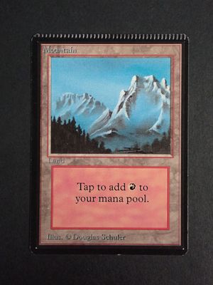 a picture of a card with a picture of a mountain in the background