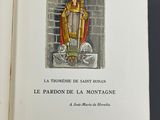 an open book with a picture of a woman on it