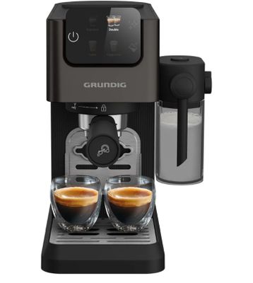 gros plan d'une machine à café avec deux tasses de café