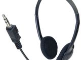 a black headset with a microphone attached to it