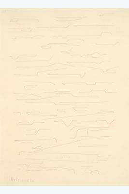 une image représentant un dessin composé de lignes sur une feuille blanche