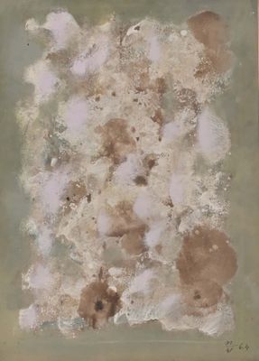 Nicolas WACKER (1897-1987) Composition abstraite en rose et …