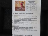 a label on the back of a black jacket