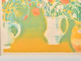 a picture of a painting of flowers in a vase