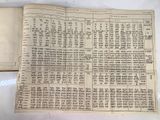an old book is open on a table with a bunch of writing on it