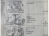 drawing of a drawing of a table and chairs on a piece of paper