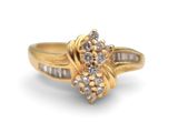 l'image d'une bague en or ornée de diamants