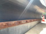 an image of a close up of the side of a boat