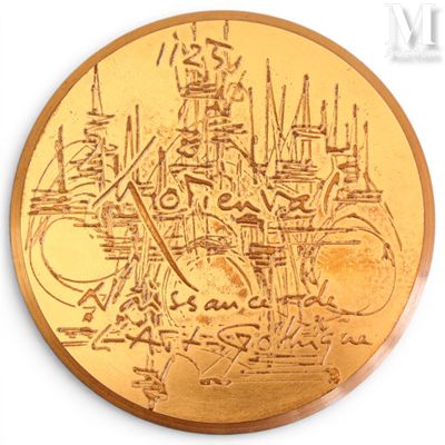 MATHIEU Georges (1921-2012) Médaille en bronze