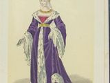 a picture of a drawing of a woman in a purple dress