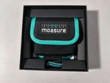 a black box with a blue cord in it