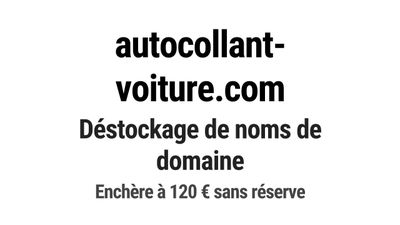Nom de domaine autocollant-voiture.