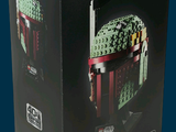 lego star wars boba fett helmet set in a box