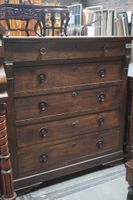 Commode du XIXe siècle - chêne - 5 tiroirs - H : 120 cm - L …